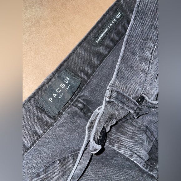 Pacsun Black Biker Denim Skinny Jeans - Picture 3 of 5